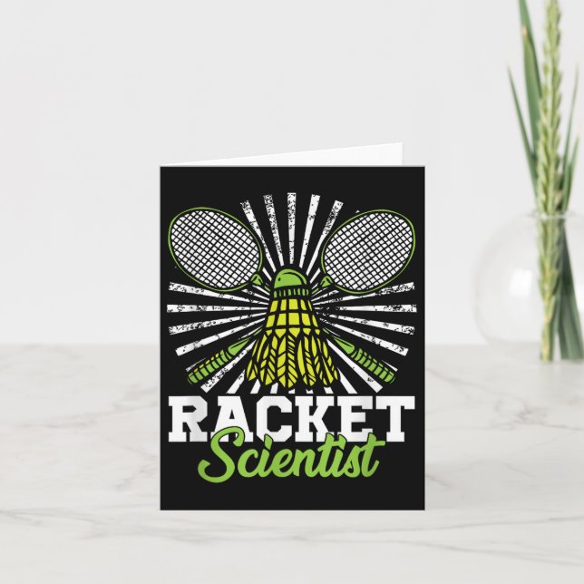 Carte Badminton Gift Shuttle Racket Scientifique Badmint (Devant)