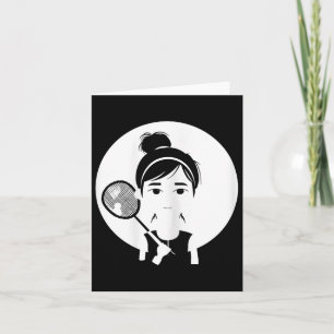 Carte Badminton Girl Shuttle Player Pour Les Filles