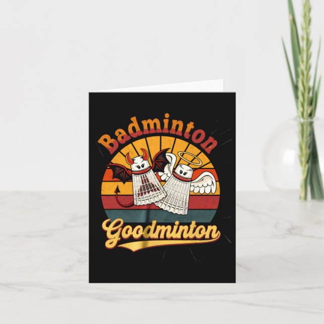 Carte Badminton Goodminton Funny Sports Humour (Devant)