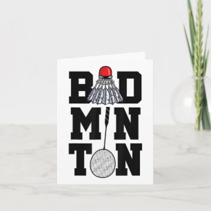 Carte Badminton Graphic Badminton Player Navette Sports