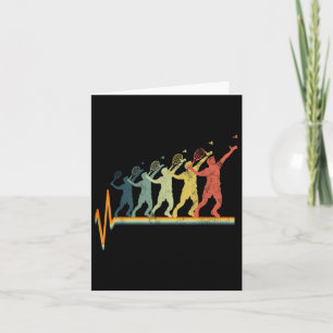 Carte Badminton Heartbeat Vintage Retro Gift