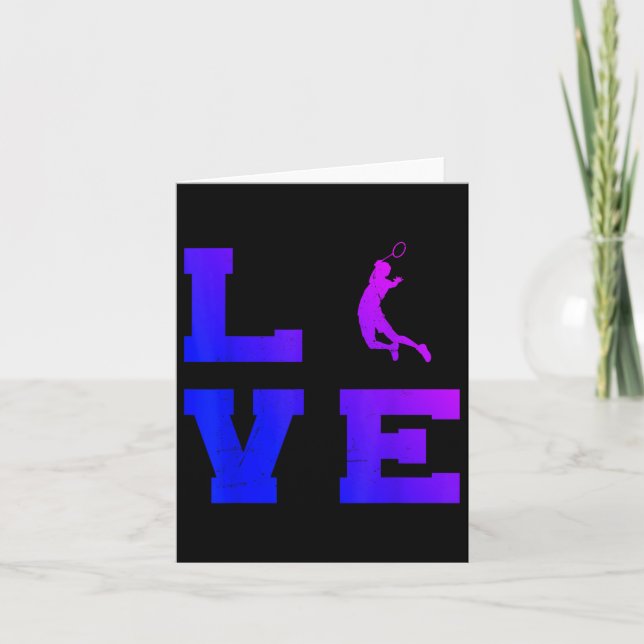 Carte Badminton Hommes Femmes Joueur de badminton Volant (Devant)