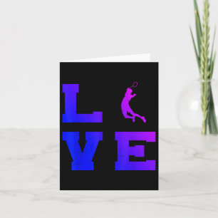 Carte Badminton Hommes Femmes Joueur de Badminton Volant