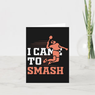 Carte Badminton Je Suis Venu À Smash