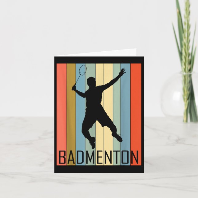 Carte Badminton - Joueur de Badminton  (Devant)