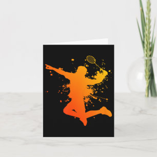 Carte Badminton Joueur de Badminton Squash Volant 