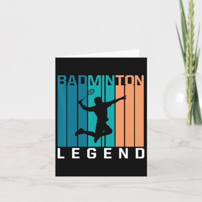 Carte Badminton Legend Joueur Badminton Navette Sports S (Devant)