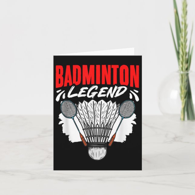 Carte Badminton Legend Shuttle Sport Hobby Badminton Pla (Devant)