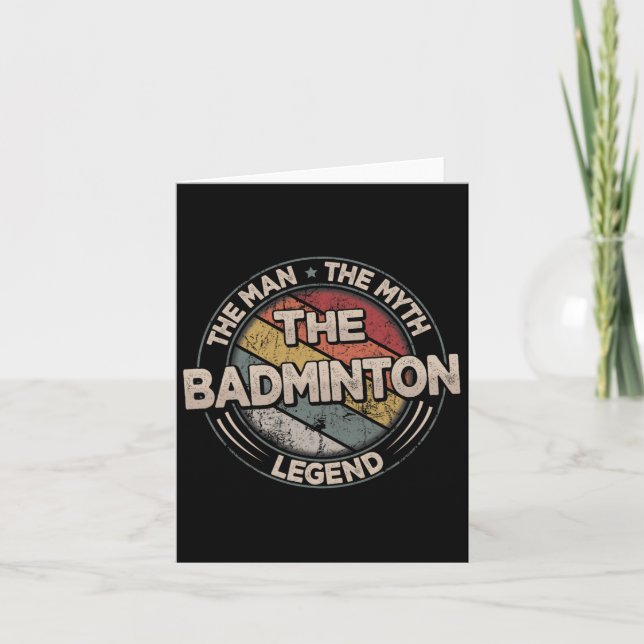 Carte Badminton Legends Retro Shuttle Hommes's Badminto (Devant)