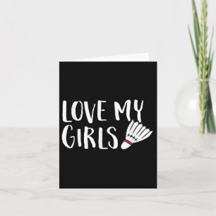 Carte Badminton Love Mes Filles Parents De Badminton Dau