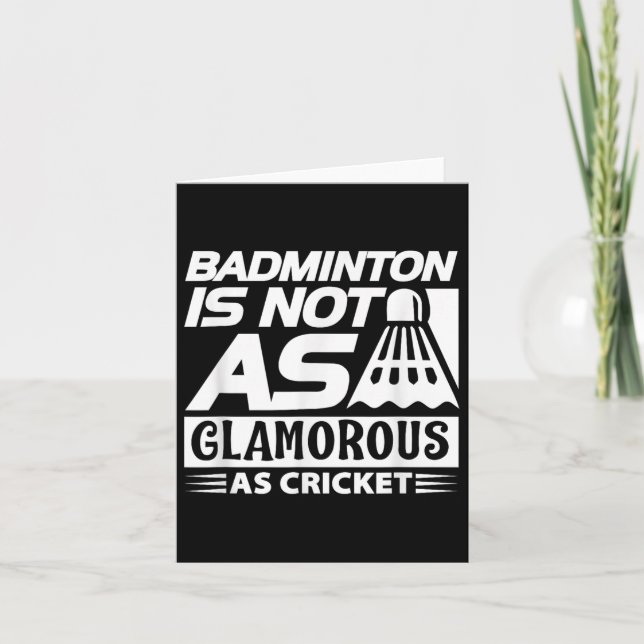Carte Badminton Lover Funny - Badminton n'est pas aussi  (Devant)