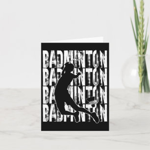 Carte Badminton Lovers Theme Graphisme