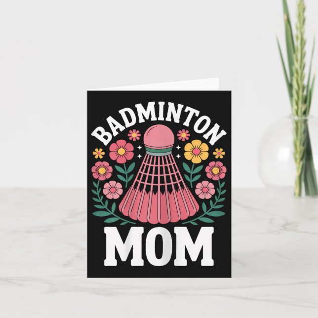 Carte Badminton Maman Shuttle Funny Badminton (Devant)