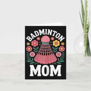 Carte Badminton Maman Shuttle Funny Badminton