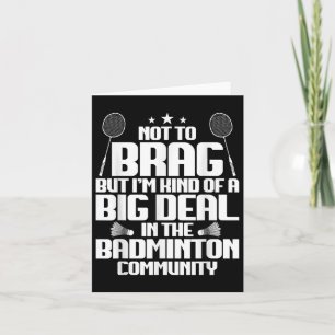 Carte Badminton Match Shuttle Big Deal Joueur de badmint