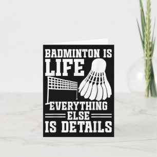 Carte Badminton Match Shuttle Est Vie Joueur Badminton