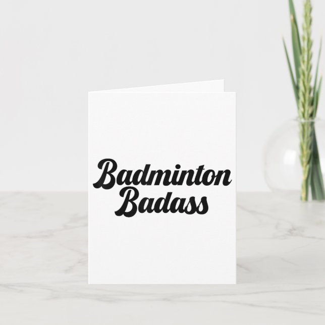 Carte Badminton Mauvais Badminton Joueur Funny Novelty S (Devant)