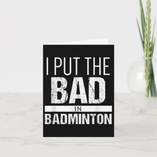 Carte Badminton _ Met Mauvais En Chemise Badminton