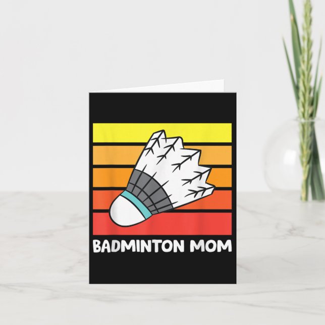 Carte Badminton Mom Funny Badminton Mother (Devant)