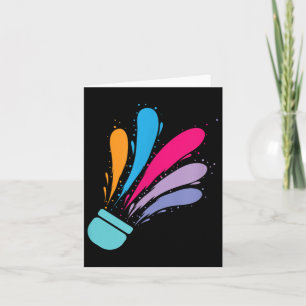 Carte Badminton Navette Colorée