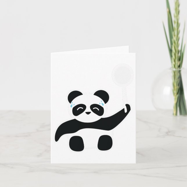 Carte Badminton Panda se suer (Devant)