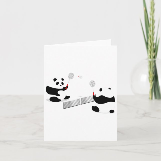Carte Badminton Panda Volley (Devant)