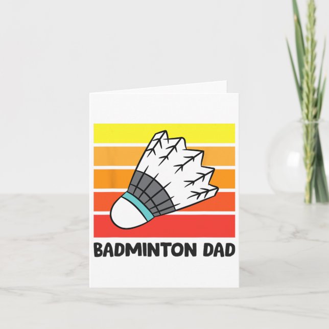 Carte Badminton Papa Drôle Badminton Père 1 (Devant)