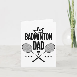 Carte Badminton Papa Joueur Badminton Navette Sport Inté