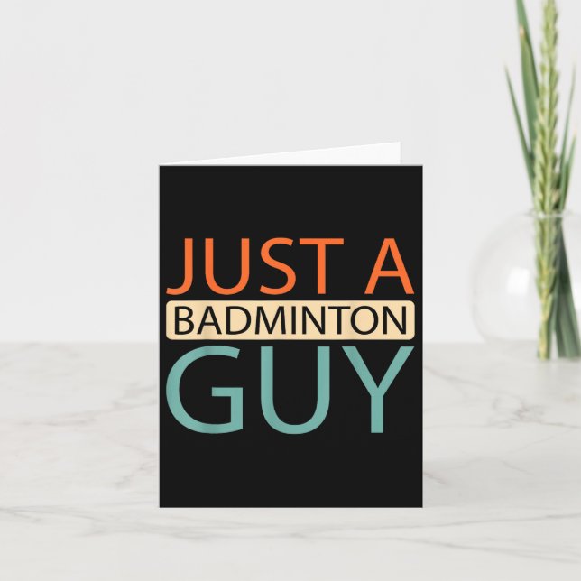 Carte Badminton Player Court - Navette Juste Un Badminto (Devant)
