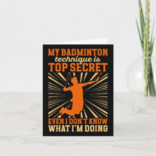 Carte Badminton Player My Badminton Technique