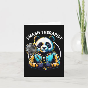 Carte Badminton Player Pun Shutting Smash Therapist Badm