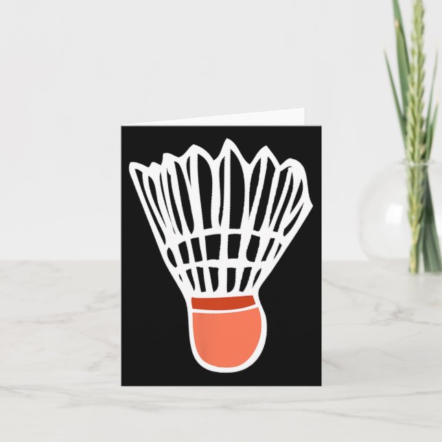 Carte Badminton Player Racket Shuttle Illustration Sport (Devant)