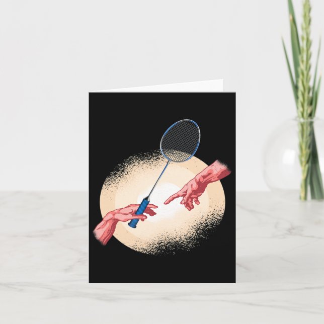 Carte Badminton Player Shuttle Gift Badminton (Devant)