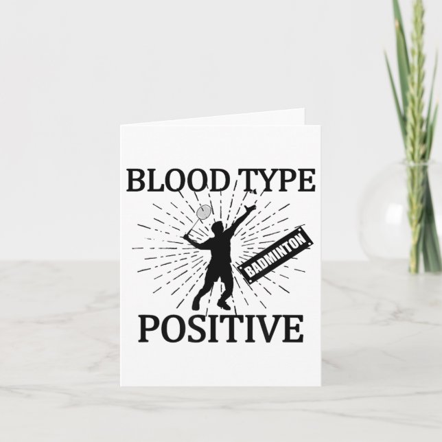 Carte Badminton Positive Shuttle Court Jeu Sport Badmin (Devant)