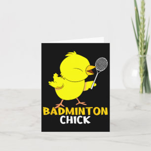 Carte Badminton Poulets de poulet Birdie Femmes Badminto