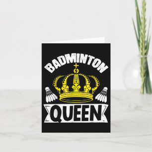 Carte Badminton Queen Whats Your Superpower Sport Shuttl