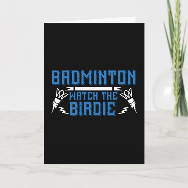 Carte Badminton - Regardez la Birdie (Devant)