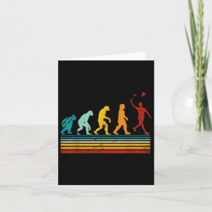 Carte Badminton Rétro Avec Shuttle Evolution Darwin
