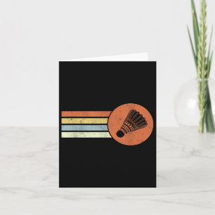 Carte Badminton Rétro Birdie Smash Navette Vintage Badmi
