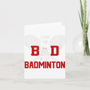Carte Badminton Sans Mon Mauvais C'Est Minton
