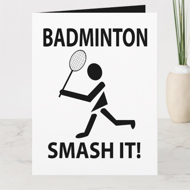 Carte Badminton Smash Ça Sports Joueur Badminton (Devant)