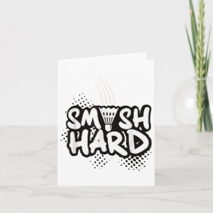 Carte Badminton Smash Hard Champion Cadeau