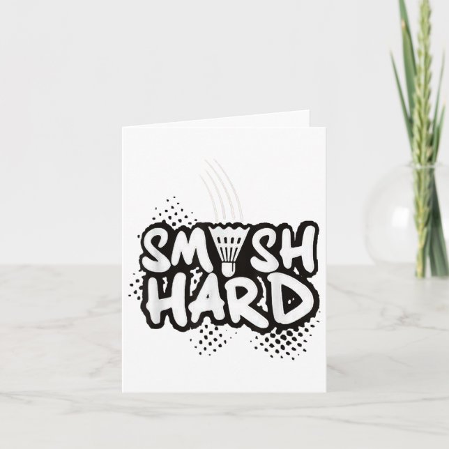 Carte Badminton Smash Hard Champion Cadeau (Devant)
