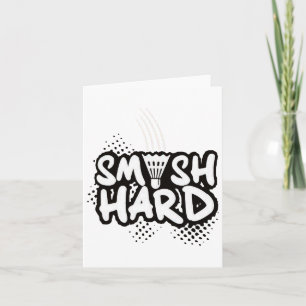Carte Badminton Smash Hard Champion Cadeau