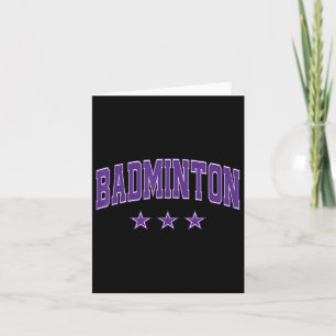 Carte Badminton Toutes les étoiles violettes Clic Retro 