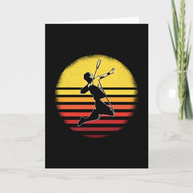 Carte Badminton vintage (Devant)