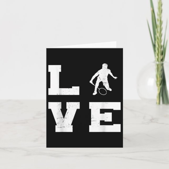 Carte Badminton Womens Mens Badminton Player Shuttle (Devant)