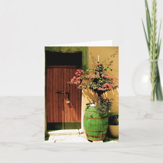 Carte Badolato Bougainvillea Blank Notecard (Devant)