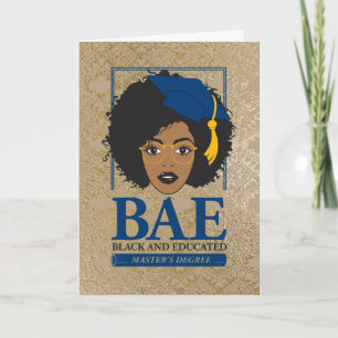 Carte BAE Noir et Maîtrise instruite Diplôme