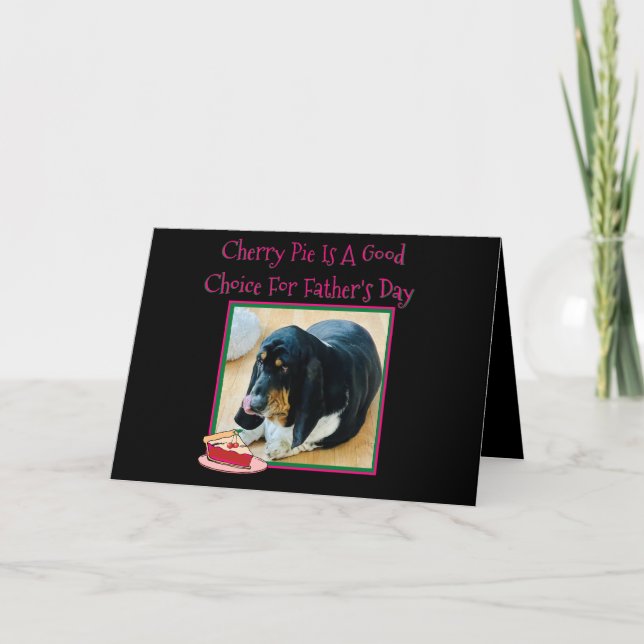 Carte Baet & Cherry Pie On Funny Father's Day Card (Devant)